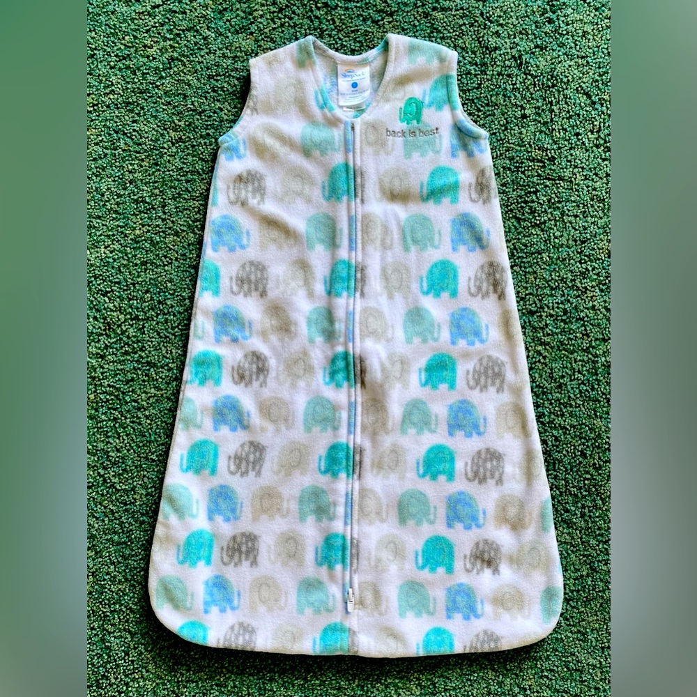 Halo SleepSack Wearable Micro-Fleece Blanket-Elephant in Size Small (10-18lbs)
